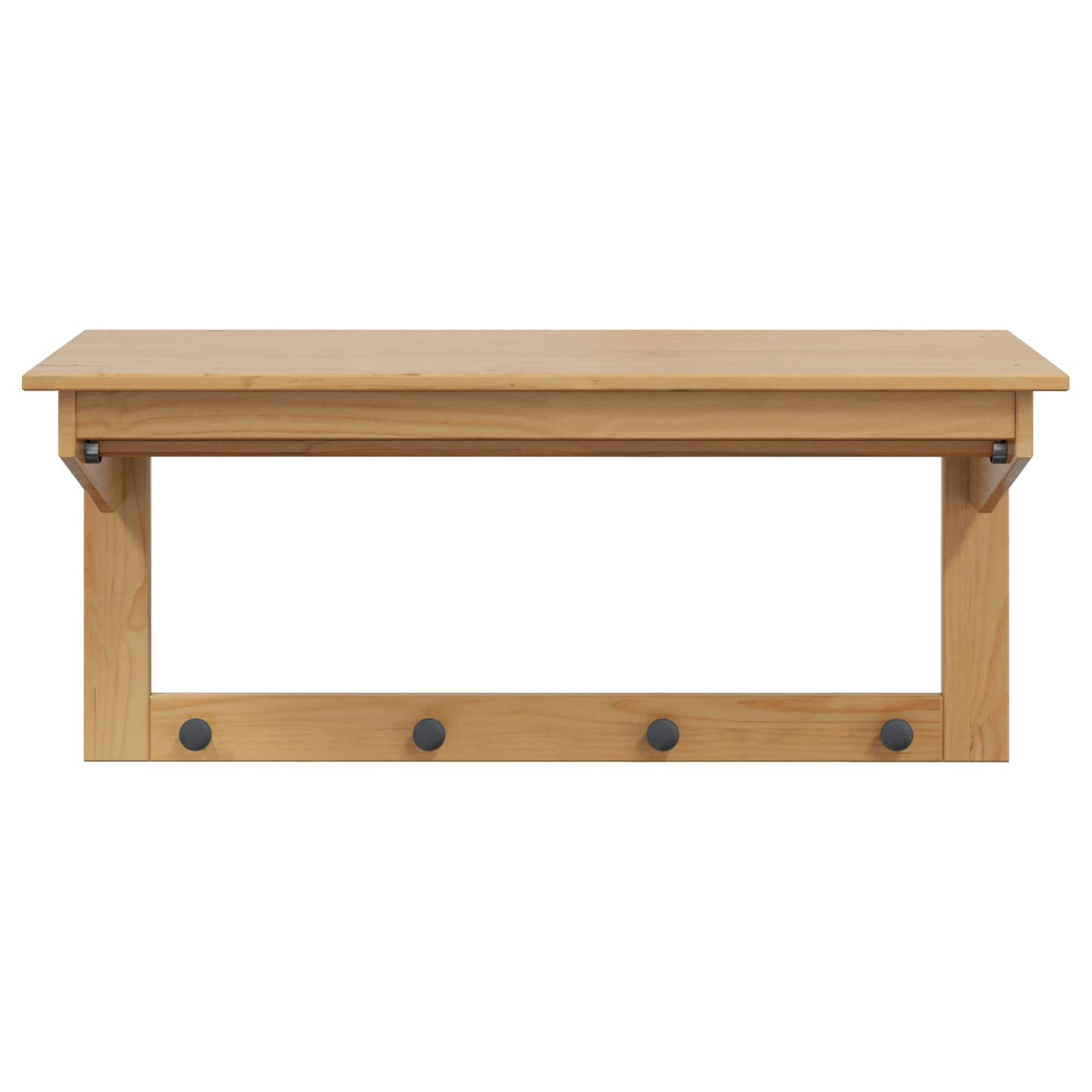 Coat Rack HILL Honey Brown 90 x 35 x 41.5 cm Solid Pine Wood