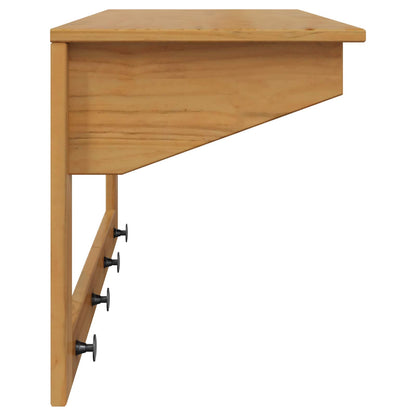Coat Rack HILL Honey Brown 90 x 35 x 41.5 cm Solid Pine Wood