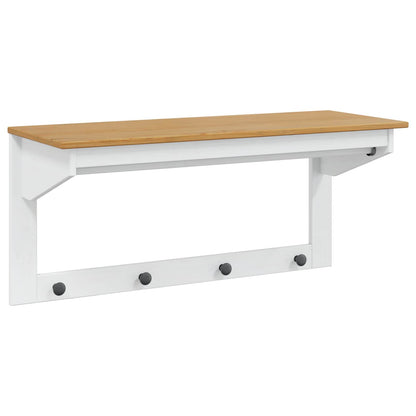 Coat Rack HILL White and Honey Brown 90 x 35 x 41.5 cm