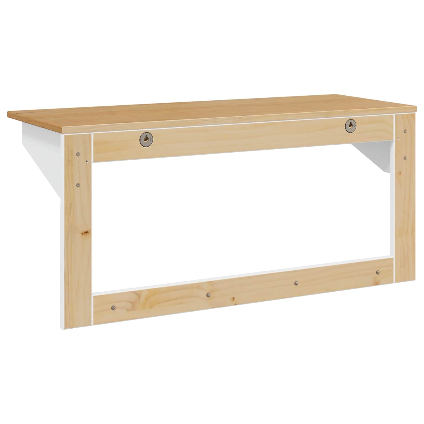 Coat Rack HILL White and Honey Brown 90 x 35 x 41.5 cm