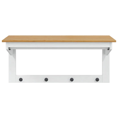 Coat Rack HILL White and Honey Brown 90 x 35 x 41.5 cm