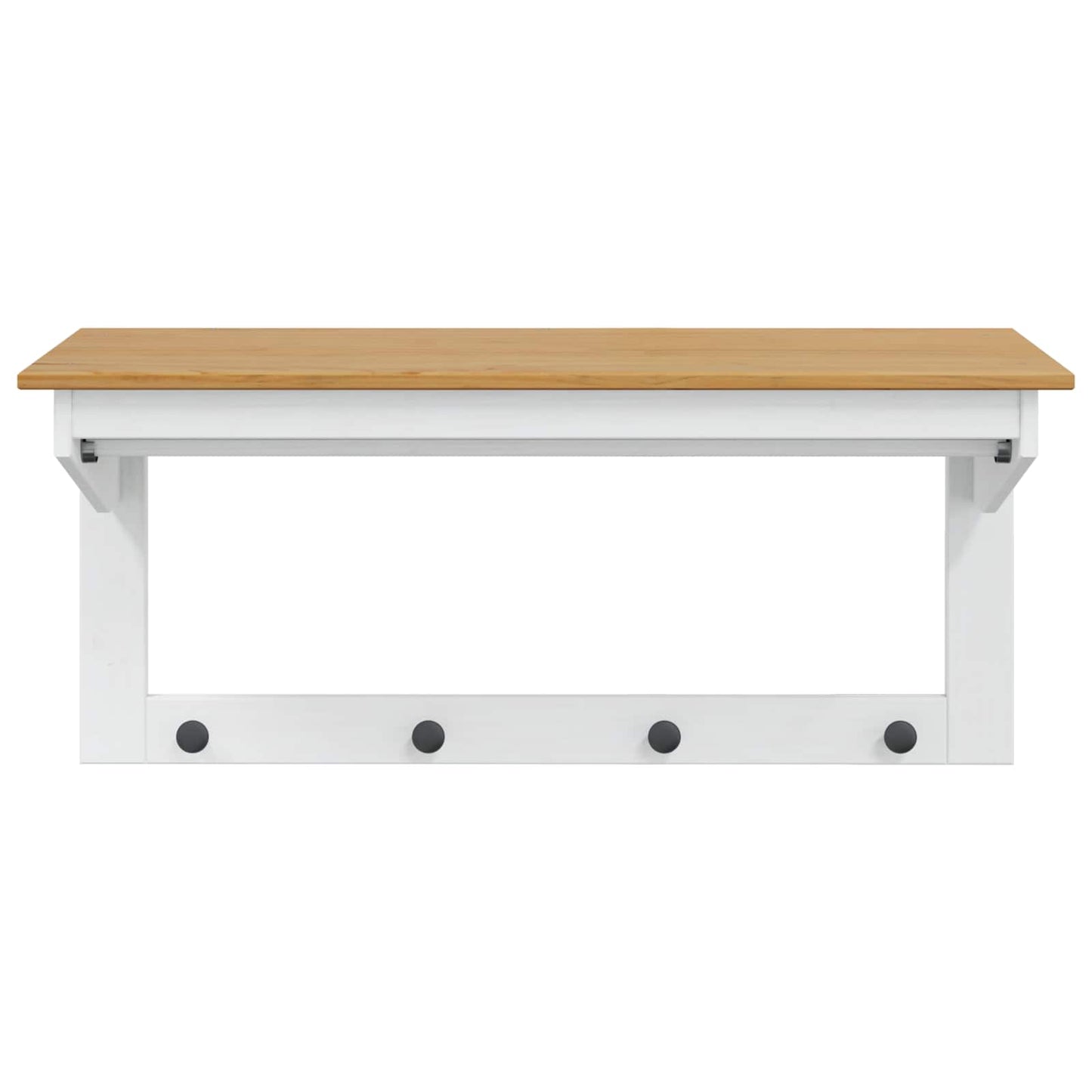 Coat Rack HILL White and Honey Brown 90 x 35 x 41.5 cm