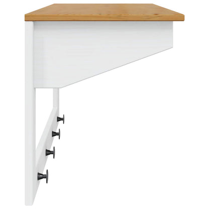 Coat Rack HILL White and Honey Brown 90 x 35 x 41.5 cm