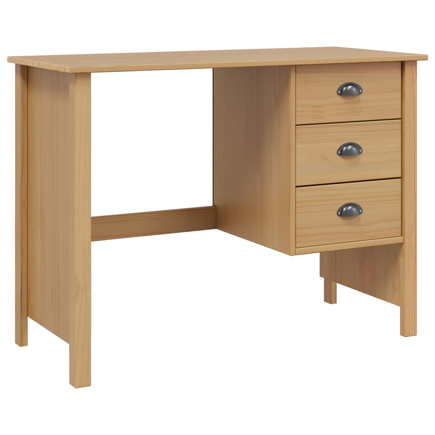 Desk with Drawers with Drawer HILL Honey Brown 100 x 45 x 74 cm