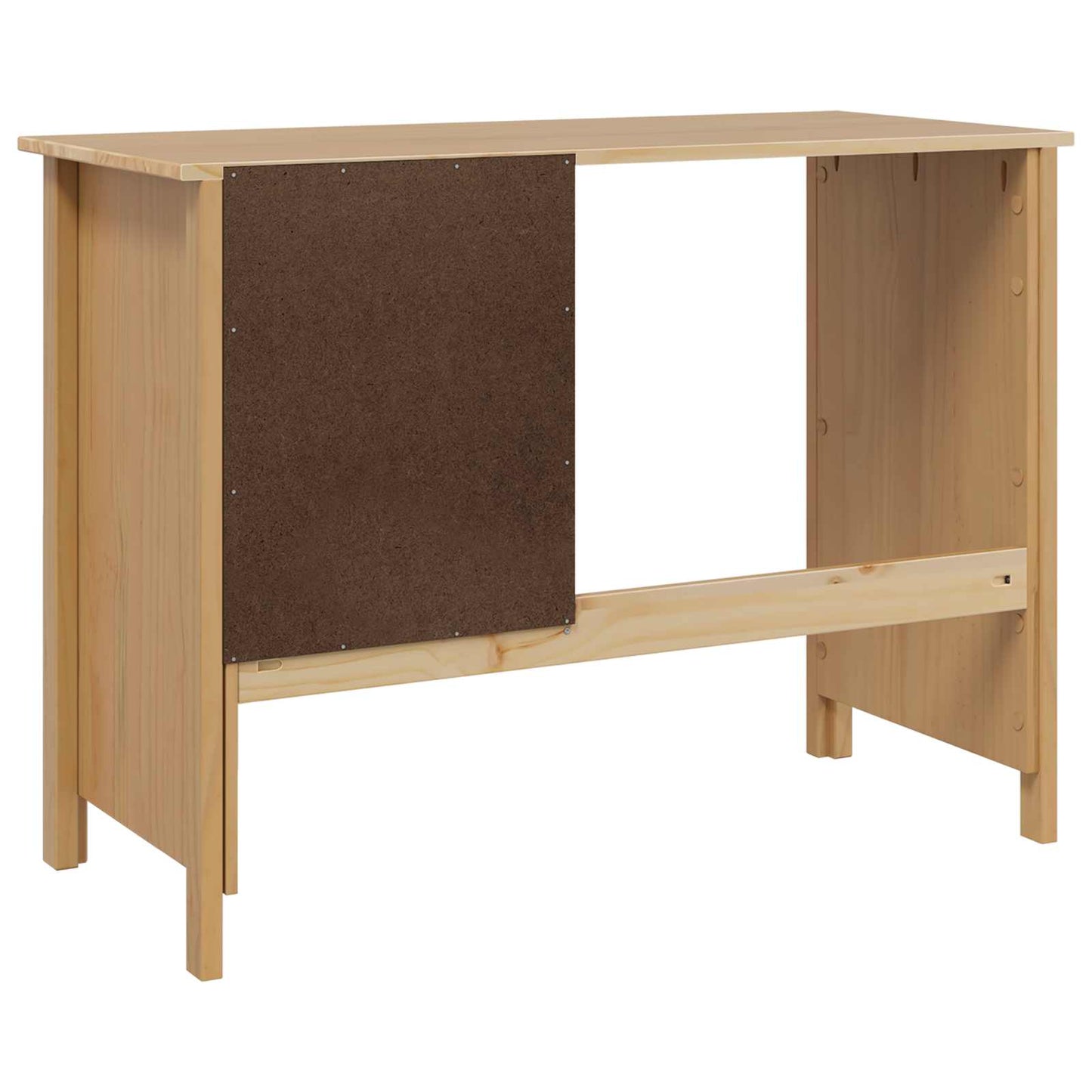 Desk with Drawers with Drawer HILL Honey Brown 100 x 45 x 74 cm