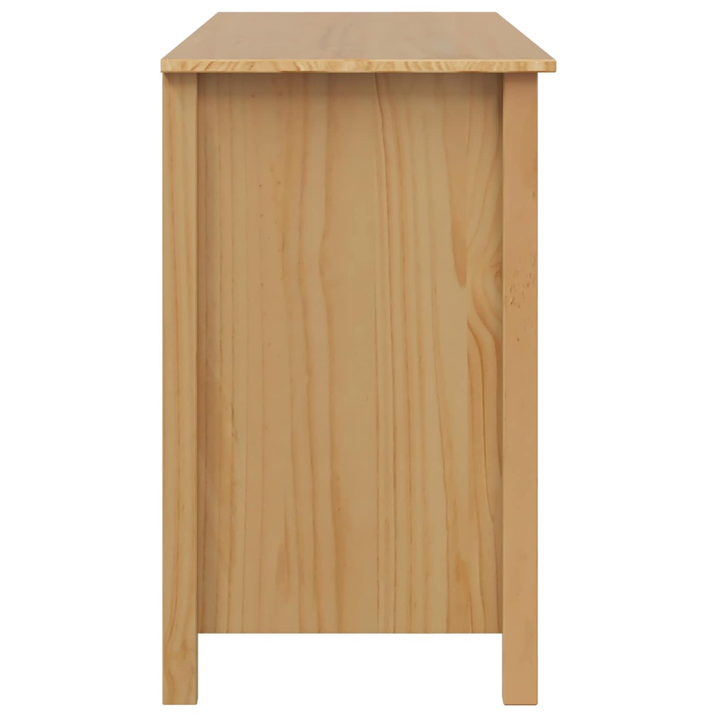 Desk with Drawers with Drawer HILL Honey Brown 100 x 45 x 74 cm