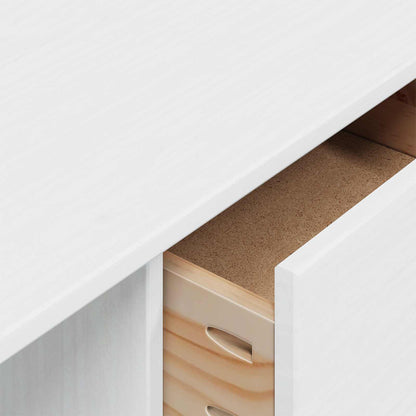 Desk with Drawers HILL White 100 x 45 x 74 cm Solid Pine Wood