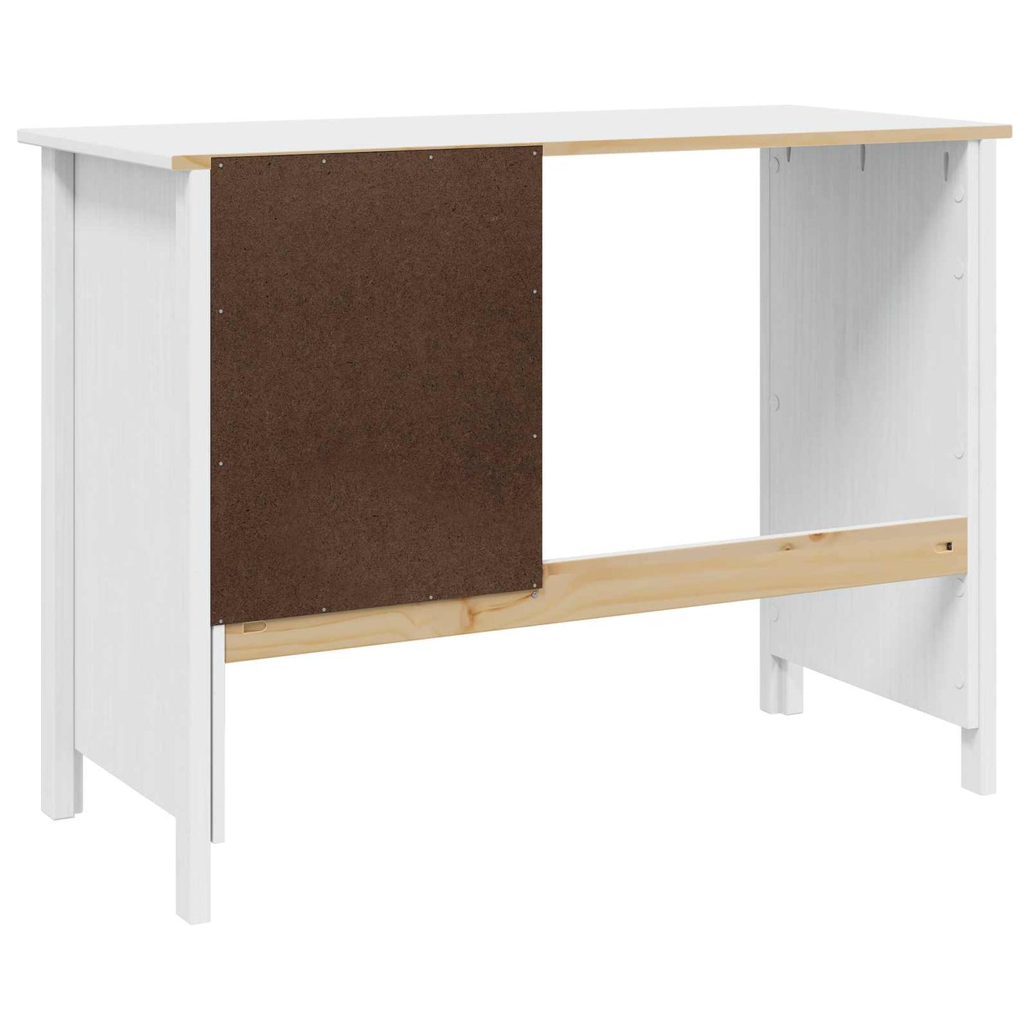 Desk with Drawers HILL White 100 x 45 x 74 cm Solid Pine Wood