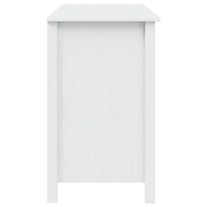 Desk with Drawers HILL White 100 x 45 x 74 cm Solid Pine Wood