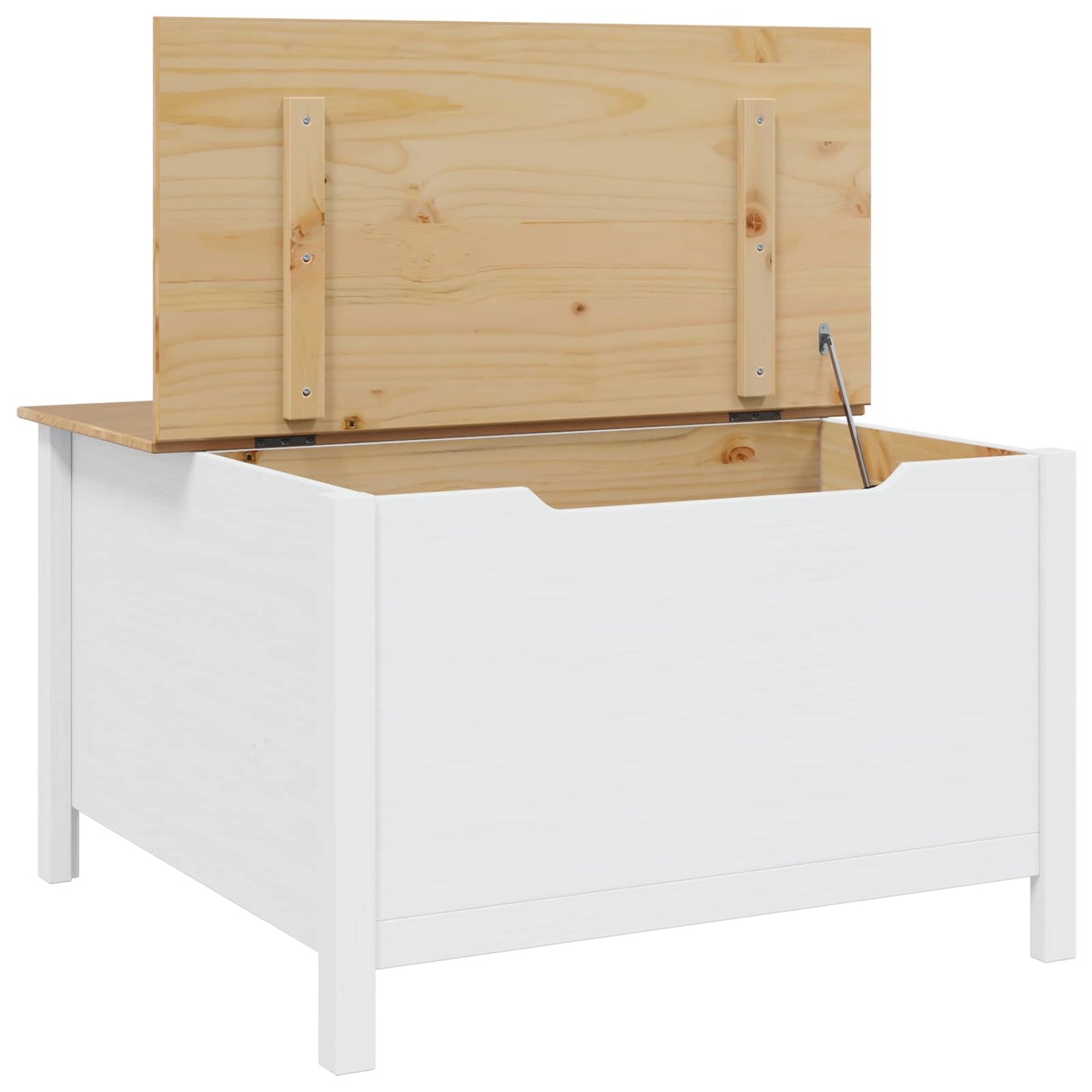 Coffee Table White and Honey Brown 79.5 x 79.5 x 49 cm