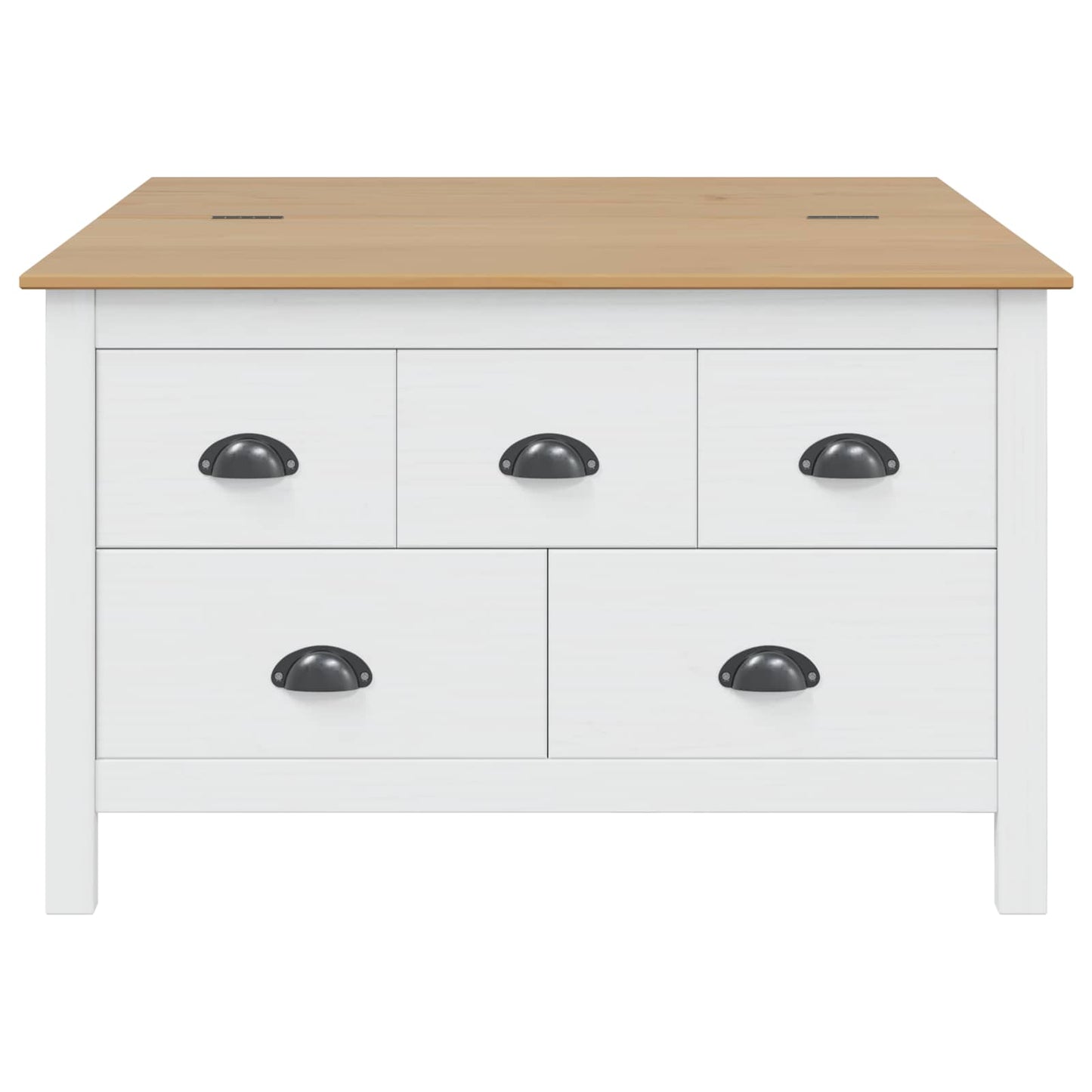 Coffee Table White and Honey Brown 79.5 x 79.5 x 49 cm