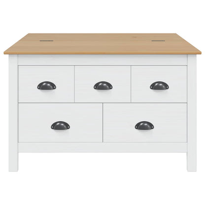 Coffee Table HILL White and Honey Brown 79.5 x 79.5 x 49 cm