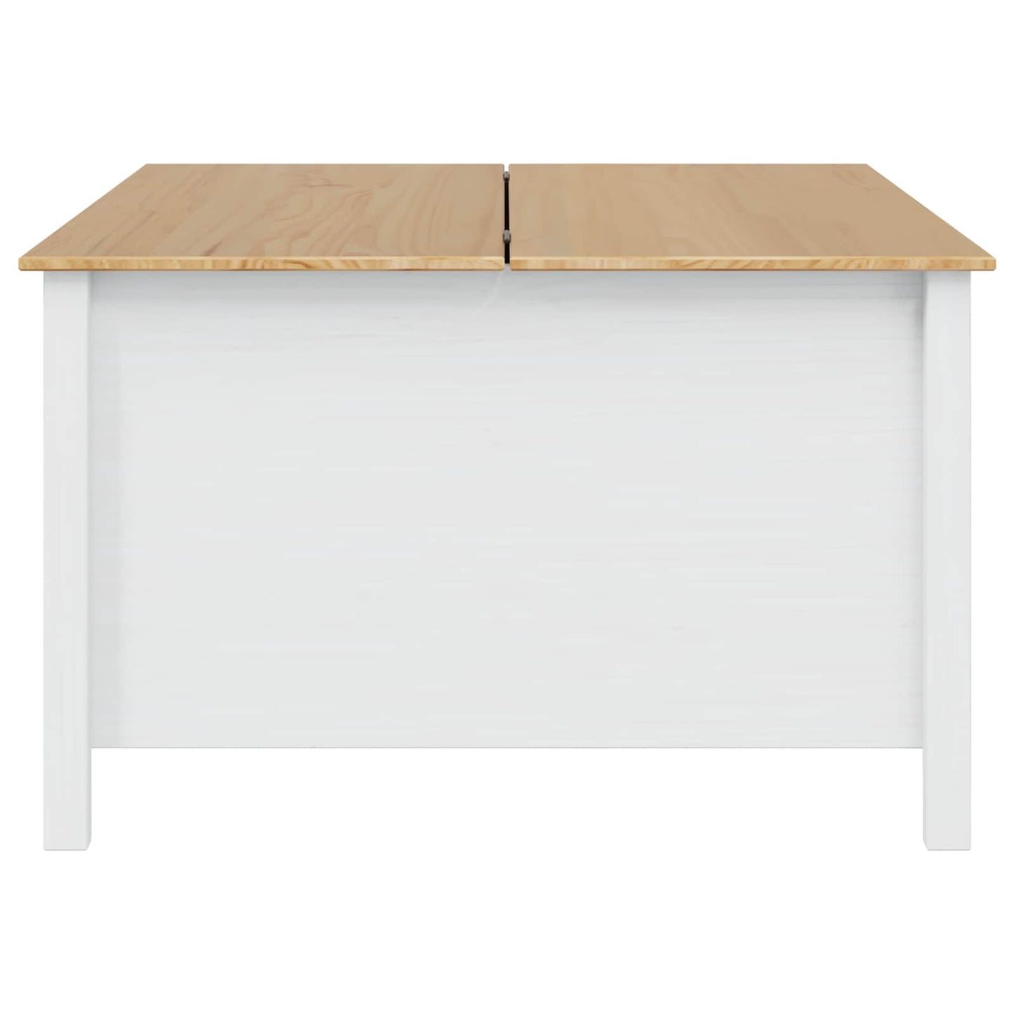 Coffee Table HILL White and Honey Brown 79.5 x 79.5 x 49 cm