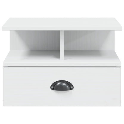 Bedside Cabinet HILL White 40 x 31 x 27 cm Solid Pine Wood