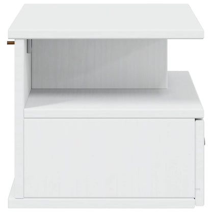 Bedside Cabinet HILL White 40 x 31 x 27 cm Solid Pine Wood