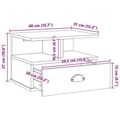 Bedside Cabinet White 40 x 31 x 27 cm Solid Pine Wood