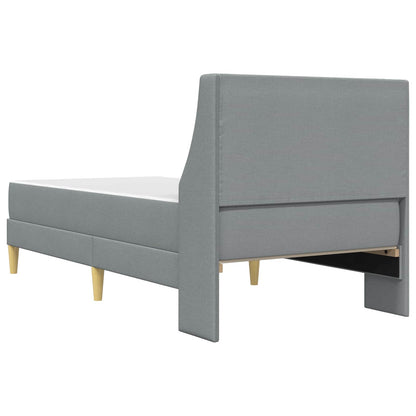 Bed Frame with Mattress Light Grey 90 x 190 cm Fabric