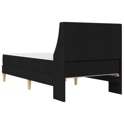 Bed Frame with Mattress with Headboard Black 90 x 190 cm Fabric