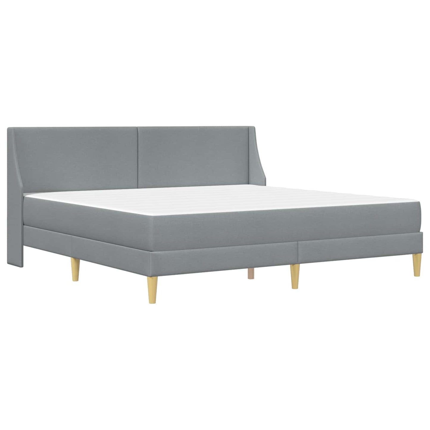 Bed Frame with Mattress Light Grey 180 x 200 cm Fabric