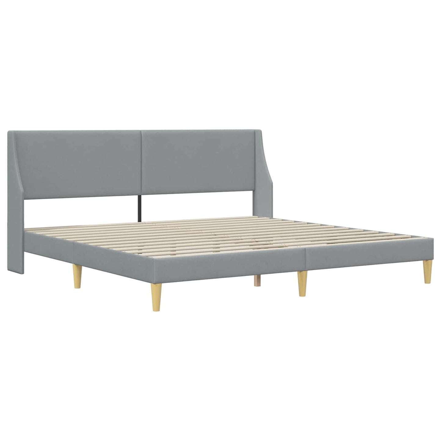 Bed Frame with Mattress Light Grey 180 x 200 cm Fabric