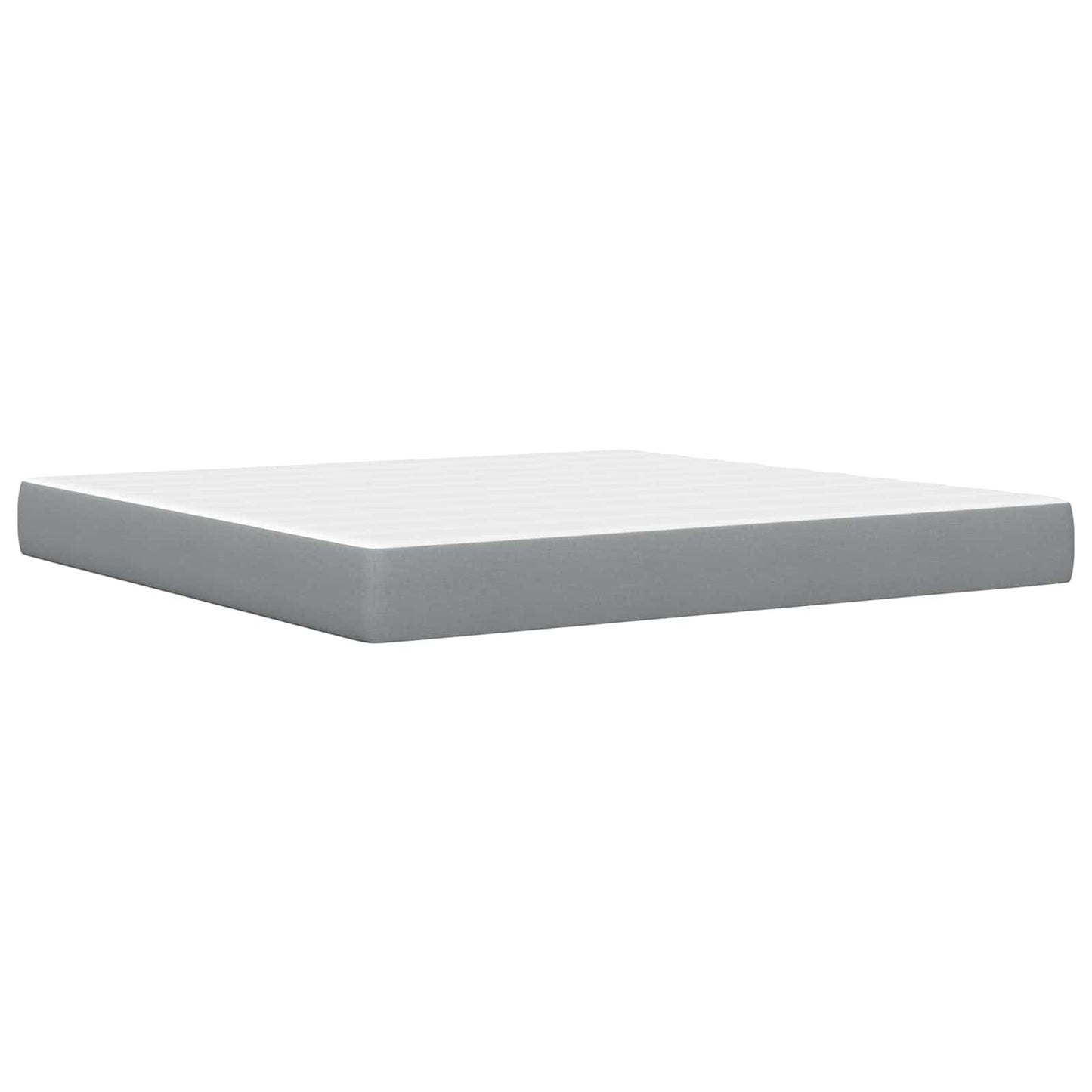 Bed Frame with Mattress Light Grey 180 x 200 cm Fabric