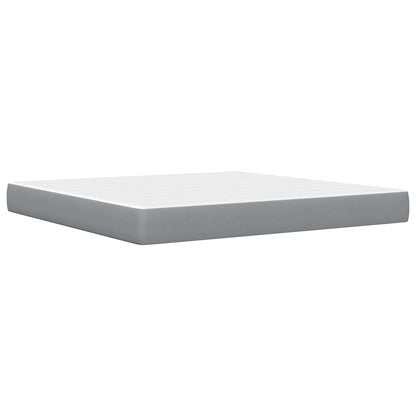 Bed Frame with Mattress Light Grey 180 x 200 cm Fabric