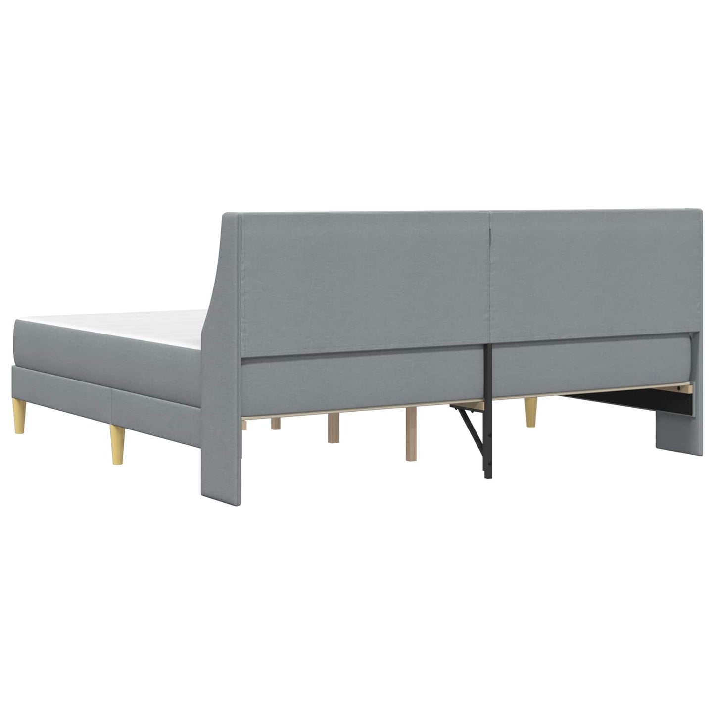 Bed Frame with Mattress Light Grey 180 x 200 cm Fabric