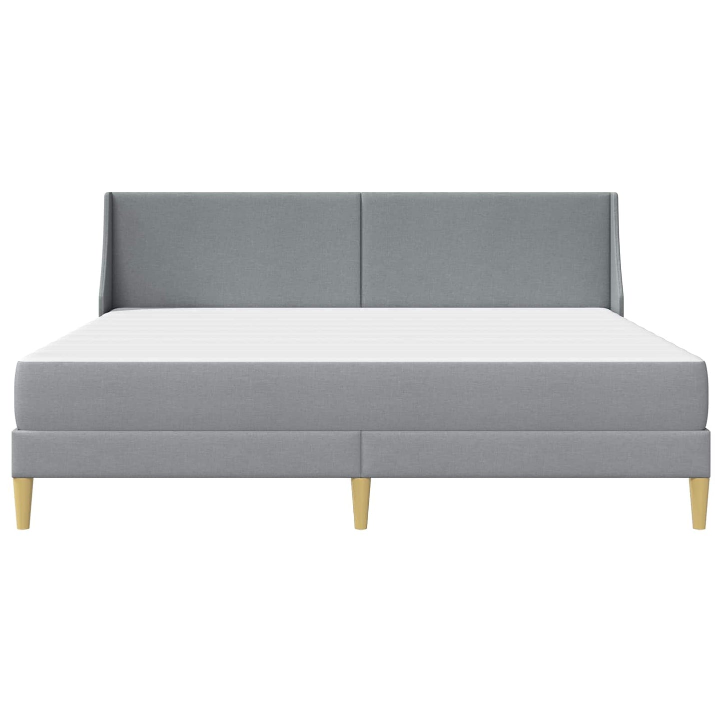 Bed Frame with Mattress Light Grey 180 x 200 cm Fabric