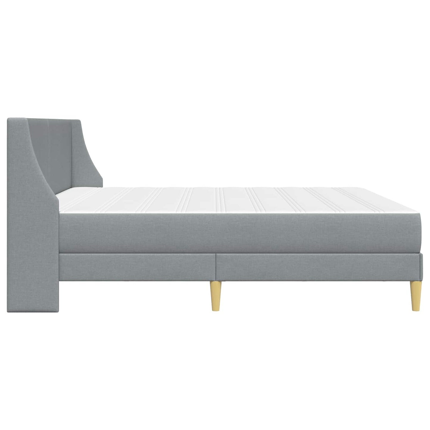 Bed Frame with Mattress Light Grey 180 x 200 cm Fabric