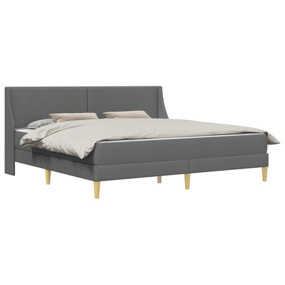 Bed Frame with Mattress Dark Grey 180 x 200 cm Fabric