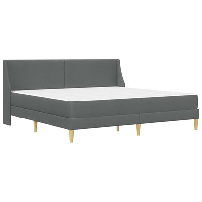 Bed Frame with Mattress Dark Grey 180 x 200 cm Fabric