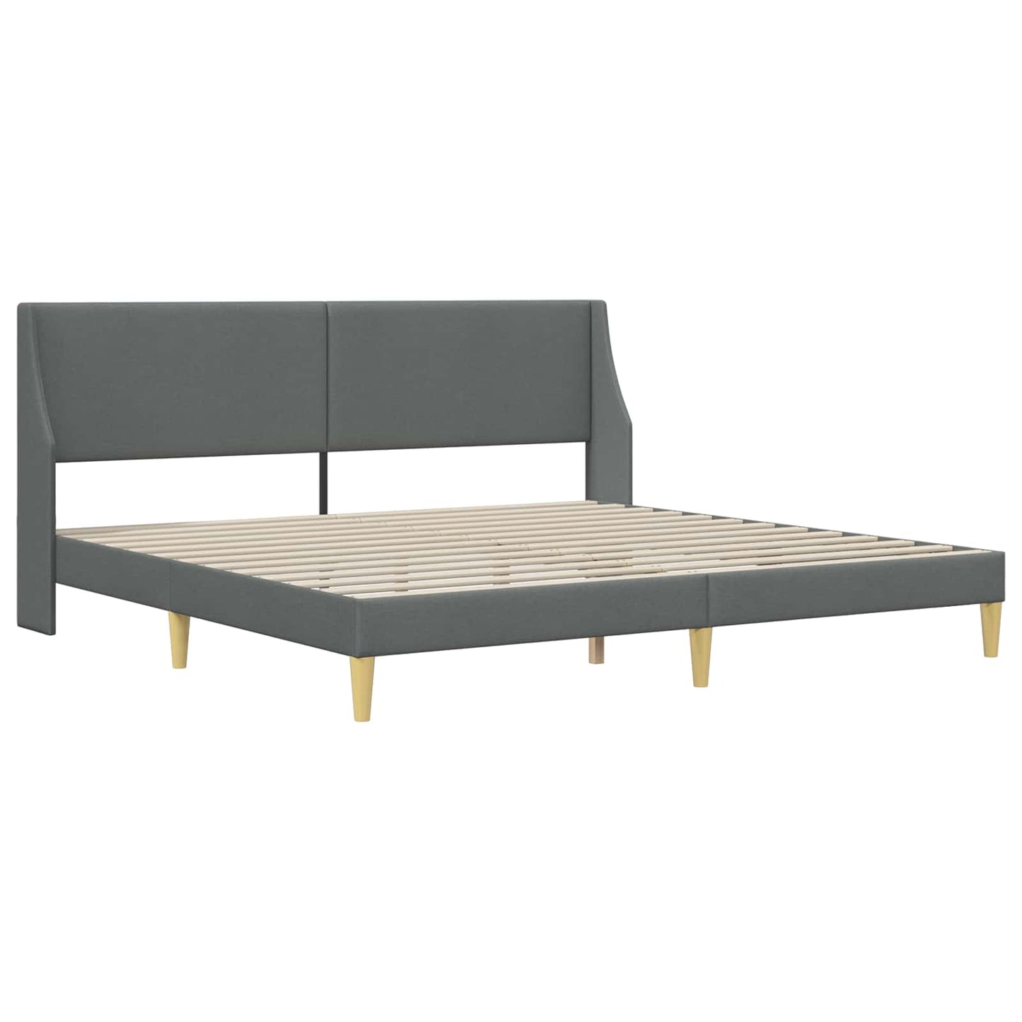 Bed Frame with Mattress Dark Grey 180 x 200 cm Fabric