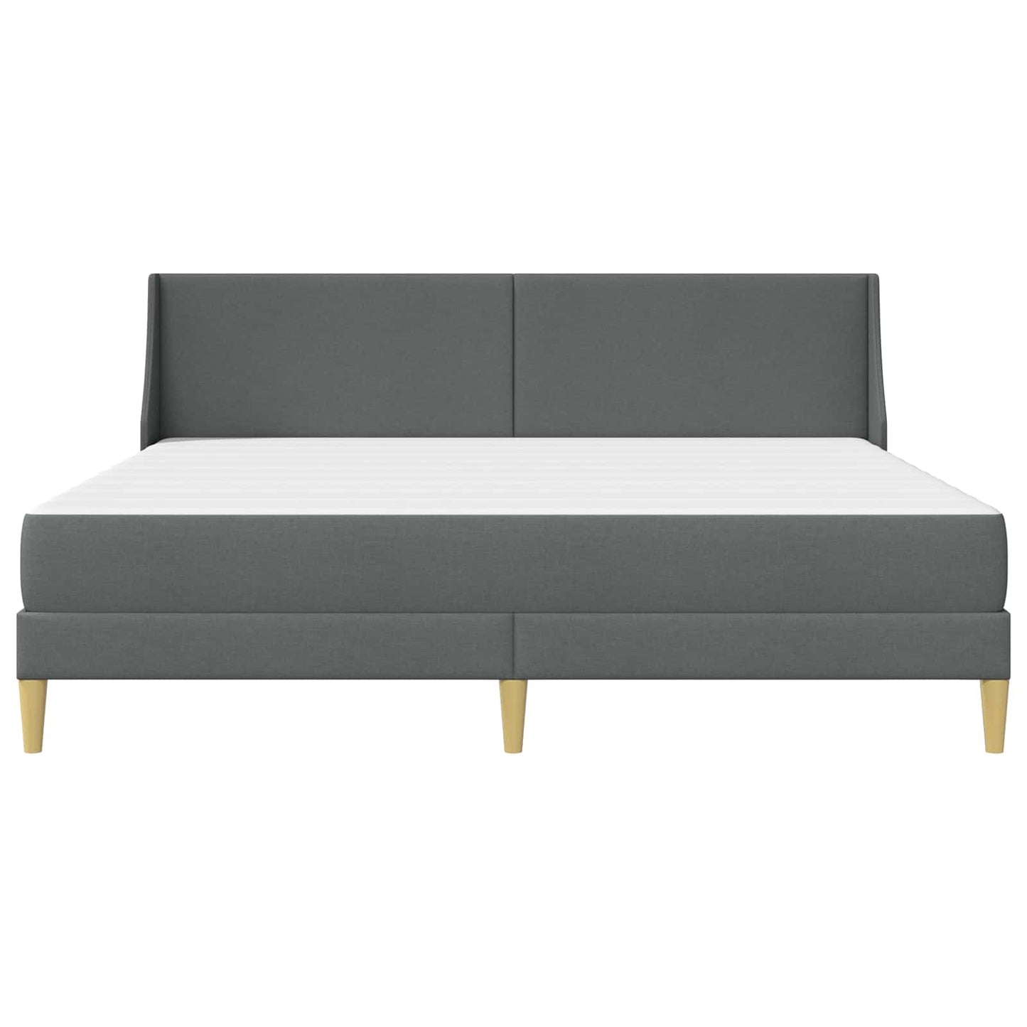 Bed Frame with Mattress Dark Grey 180 x 200 cm Fabric