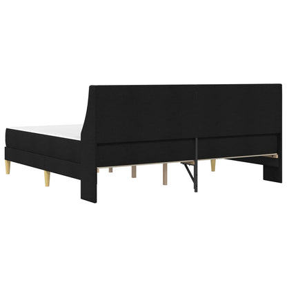 Bed Frame with Mattress Black 180 x 200 cm Fabric