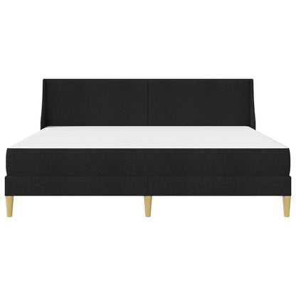 Bed Frame with Mattress Black 180 x 200 cm Fabric
