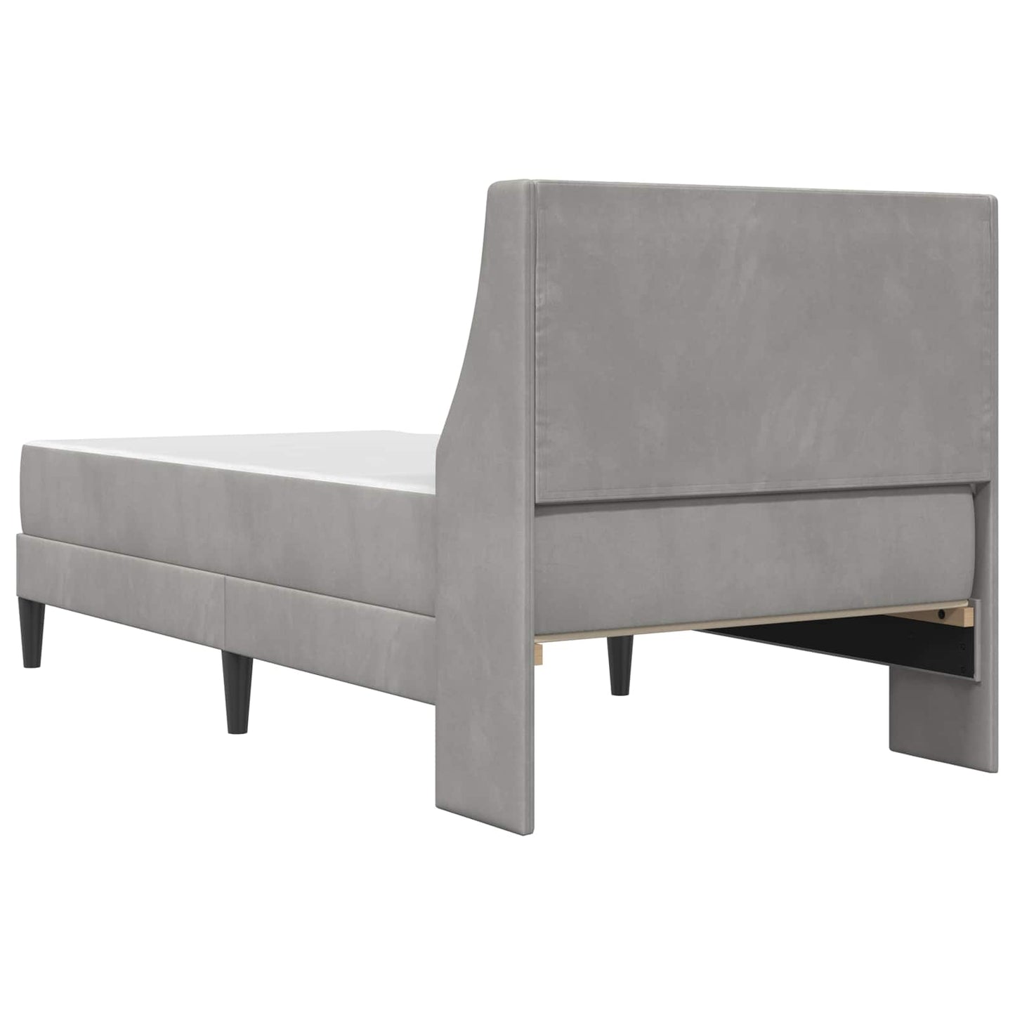 Bed Frame with Mattress Light Grey 90 x 190 cm Velvet