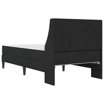 Bed Frame with Mattress with Headboard Black 90 x 190 cm Velvet
