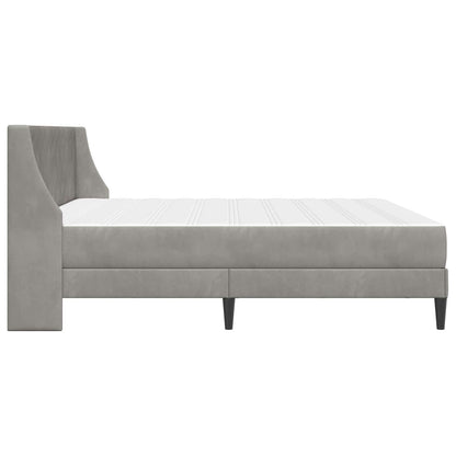 Bed Frame with Mattress Light Grey 180 x 200 cm Velvet
