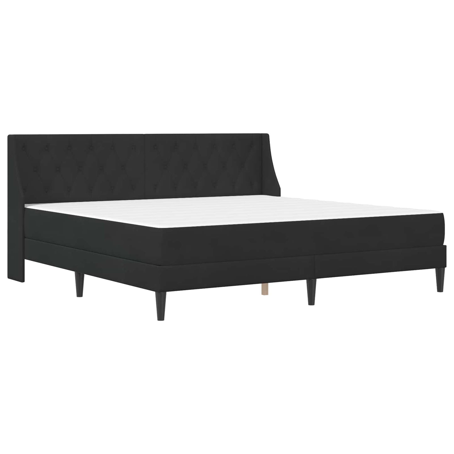 Bed Frame with Mattress Black 180 x 200 cm Velvet