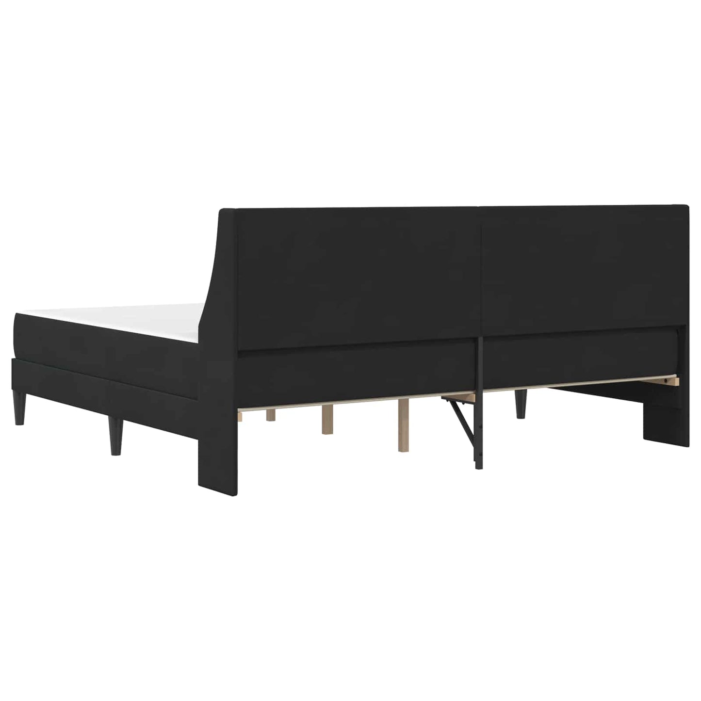 Bed Frame with Mattress Black 180 x 200 cm Velvet