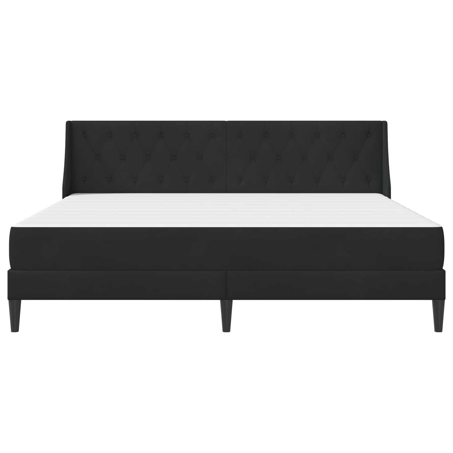 Bed Frame with Mattress Black 180 x 200 cm Velvet