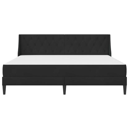 Bed Frame with Mattress Black 180 x 200 cm Velvet