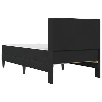 Bed Frame with Mattress with Headboard Black 90 x 190 cm Velvet
