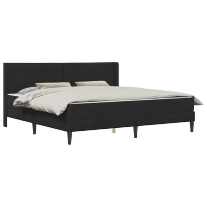 Bed Frame with Mattress Black 180 x 200 cm Velvet