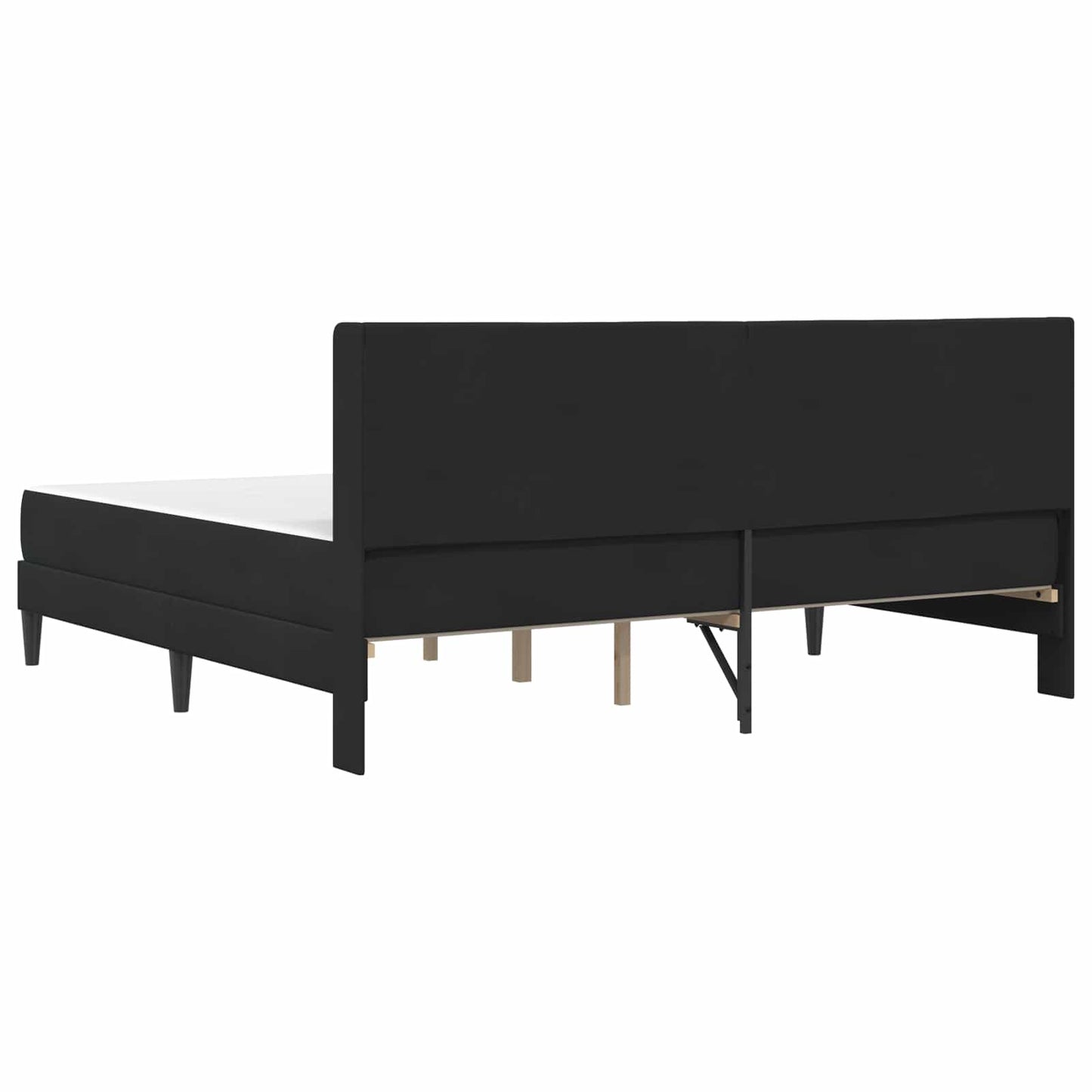 Bed Frame with Mattress Black 180 x 200 cm Velvet