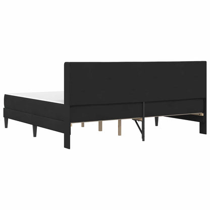 Bed Frame with Mattress Black 180 x 200 cm Velvet