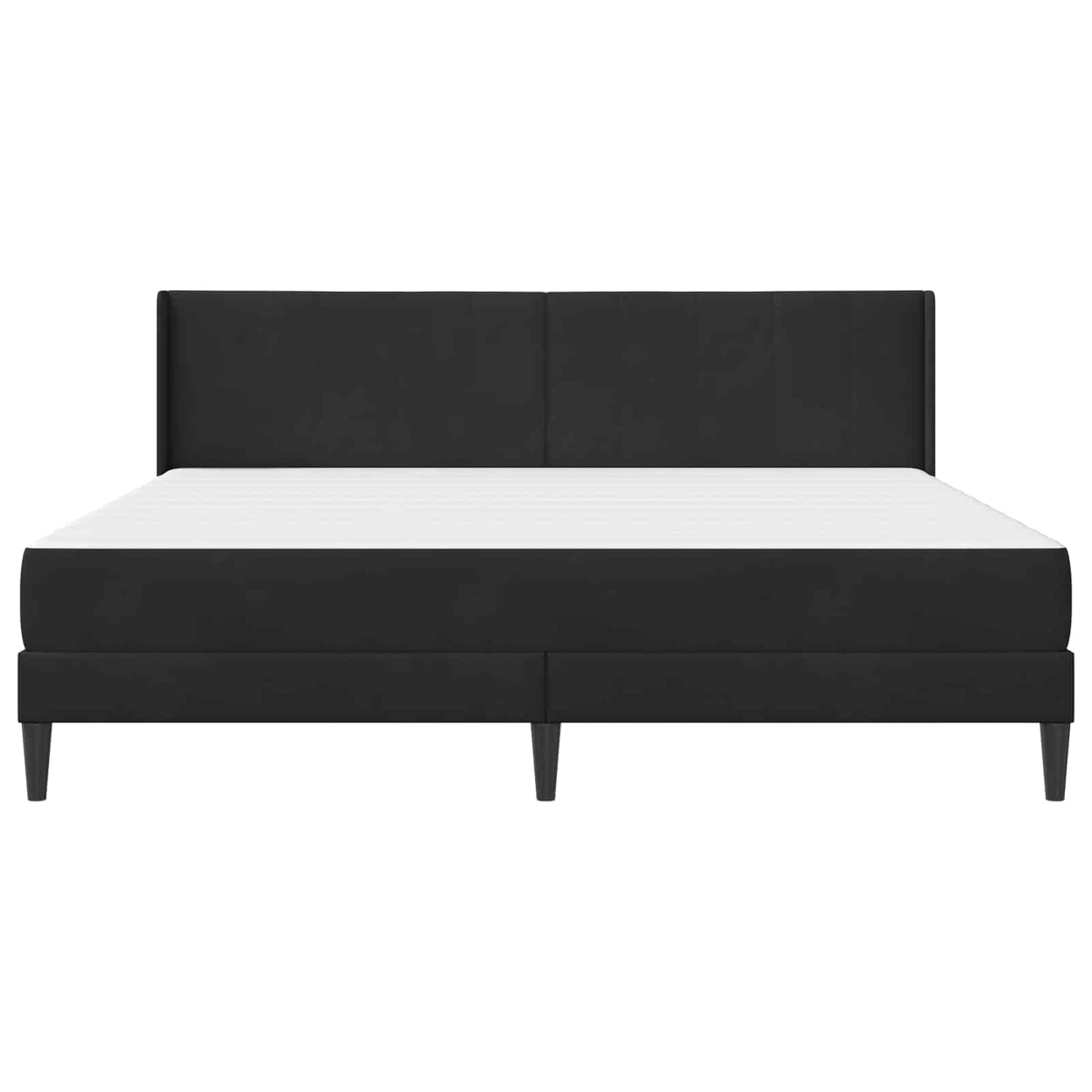 Bed Frame with Mattress Black 180 x 200 cm Velvet