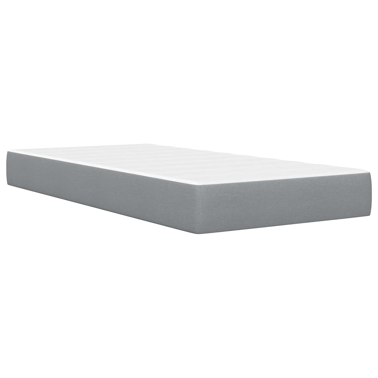 Bed Frame with Mattress Light Grey 90 x 190 cm Fabric