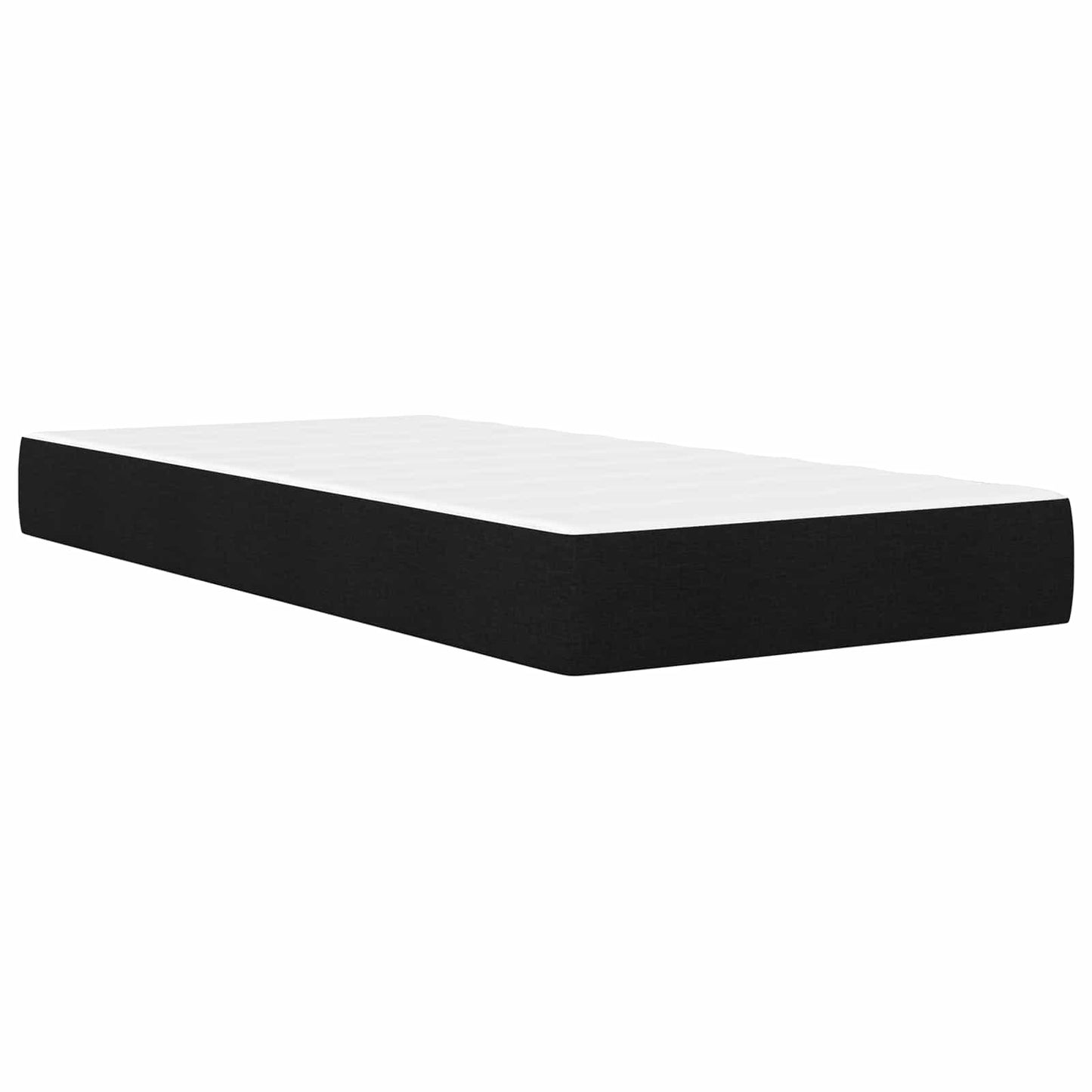 Bed Frame with Mattress with Headboard Black 90 x 190 cm Fabric
