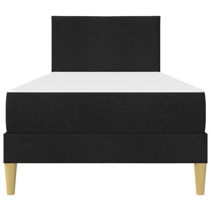 Bed Frame with Mattress with Headboard Black 90 x 190 cm Fabric
